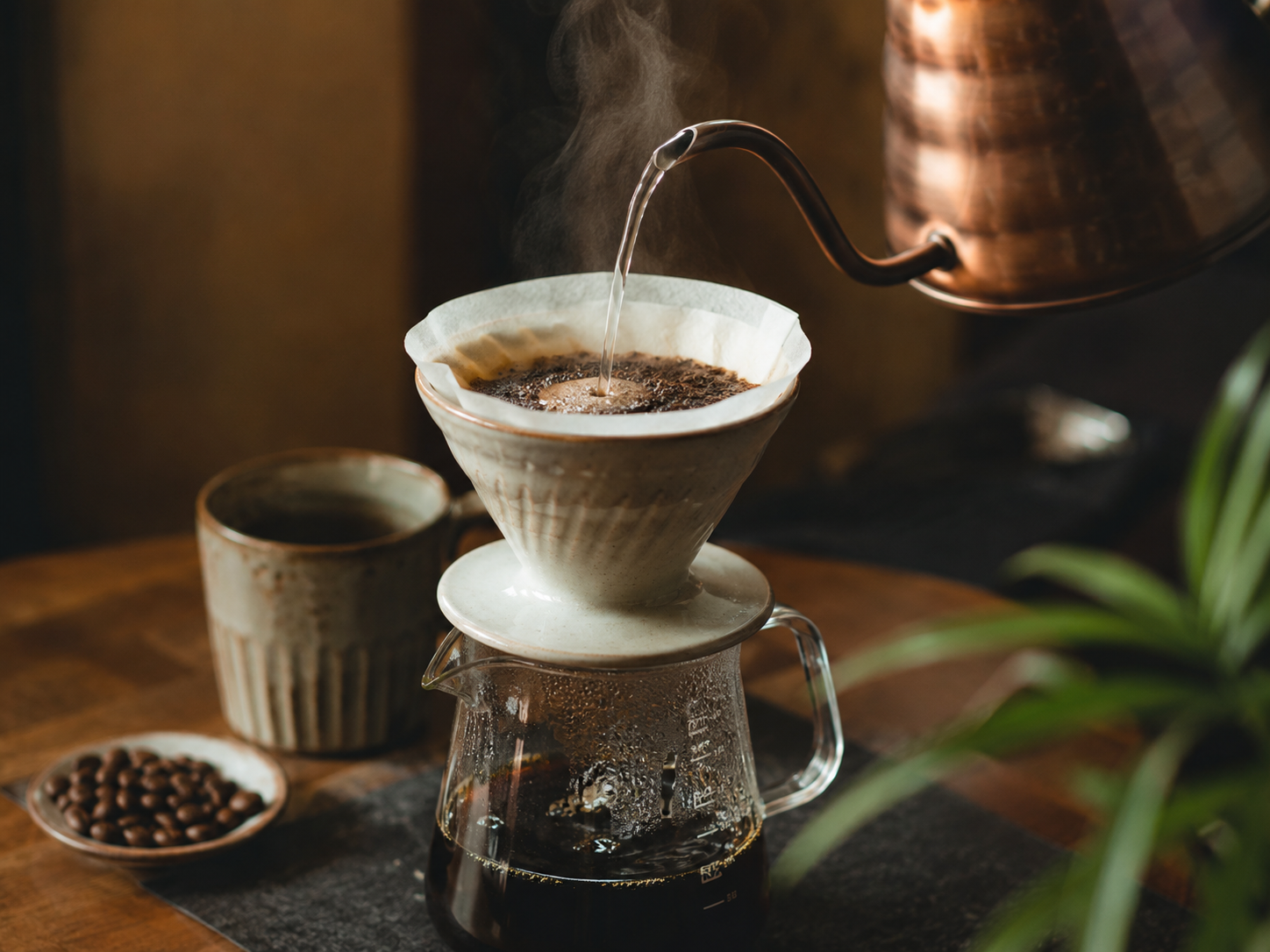 Fresh coffee brewing